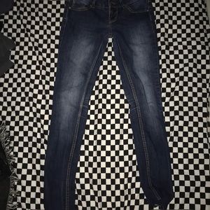 Blue skinny jeans